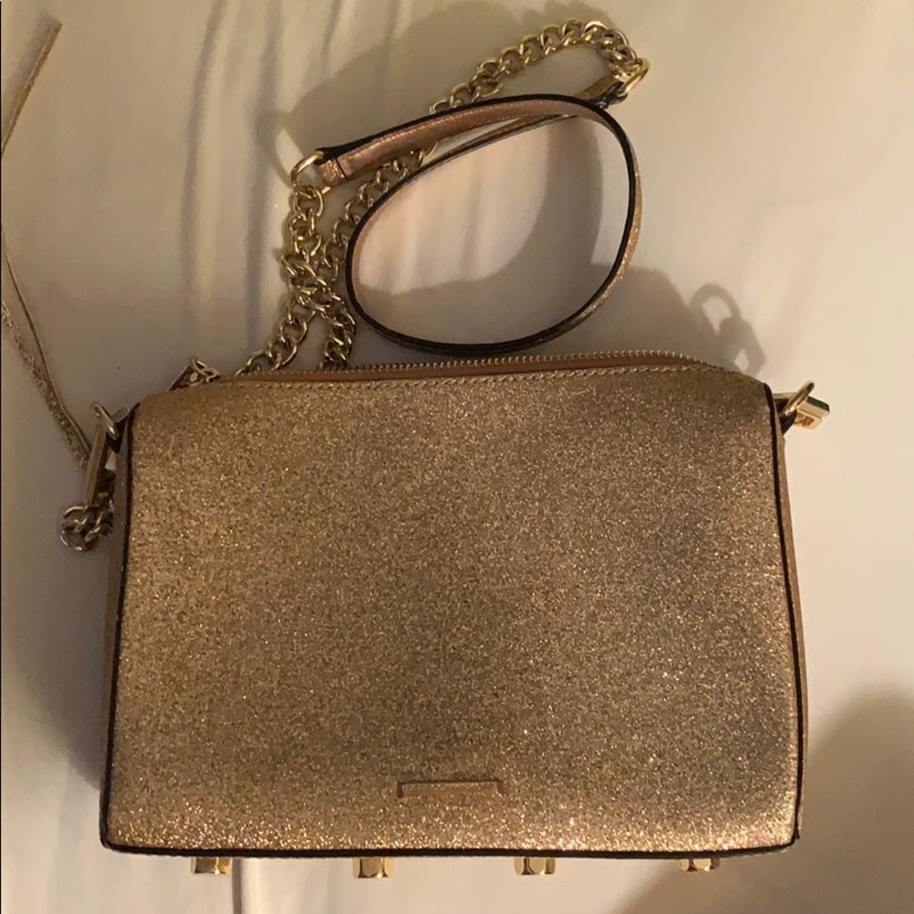Gold glitter Rebecca minkoff Avery bag